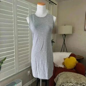 BLQ BASIQ grey crew neck bodycon mini dress